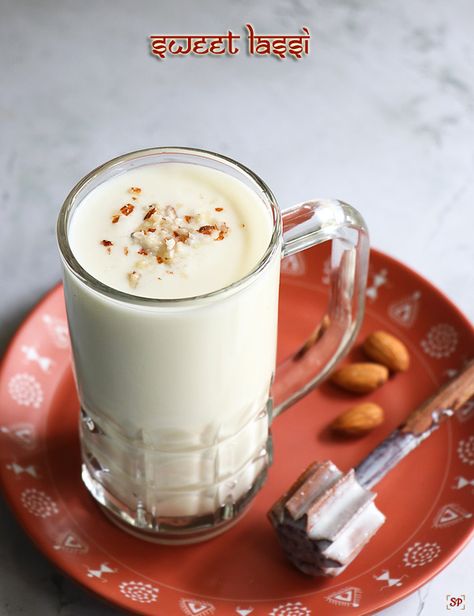 Lassi recipe, Sweet lassi recipe Sweet Lassi, Lassi Recipe, Lassi Recipes, Dosa Recipe, Healthy Drinks Smoothies, Recipe Sweet, Dairy Products, Healthy Drinks, Glass Of Milk