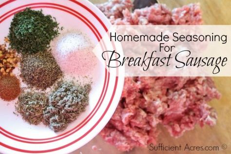 Breakfast Sausage Seasoning Recipes, Sausage Seasoning Recipes, Recipes Ground Turkey, Homemade Breakfast Sausage Recipe, Homemade Turkey Sausage, Breakfast Sausage Seasoning, Sausage Spices, Pork Breakfast Sausage, Breakfast Sausage Links