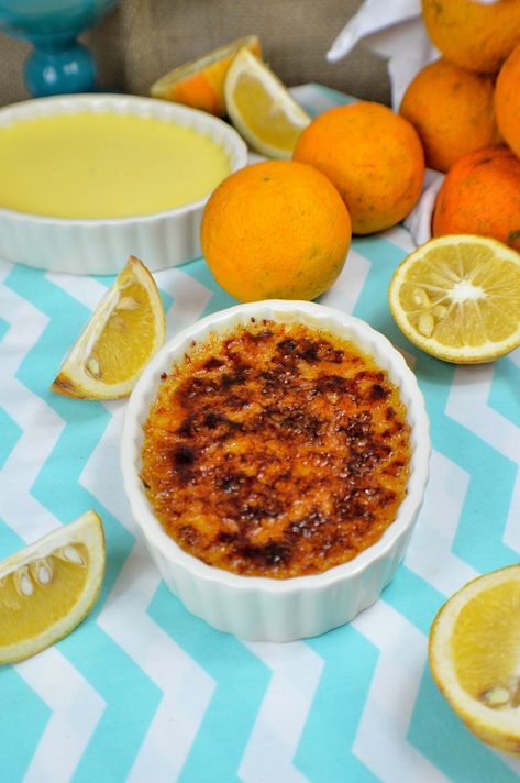 Orange Cream Brulee Recipe, Passion Fruit Creme Brulee, Grapefruit Creme Brulee, Saffron Creme Brulee, Seville Orange Marmalade, Sour Orange, Brulee Recipe, Baked Custard, Creme Brulee Recipe