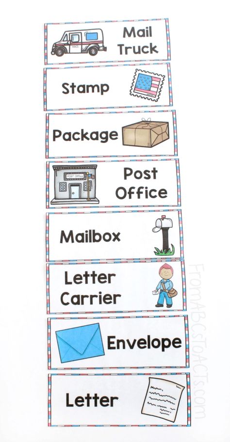 Mail Dramatic Play, Mail Carriers Preschool Activities, Preschool Post Office Dramatic Play, Post Office Crafts For Preschool, Post Office Preschool Activities, Post Office Activities Preschool, Mail Carrier Preschool, Preschool Post Office, Post Office Preschool