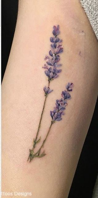 French Lavender Tattoo, Lavender Hand Tattoo, Mam Tattoo, Lavender Tattoos, Lavender Tattoo, Tattoos Inspiration, Bicep Tattoo, Floral Tattoo Sleeve, Fairy Tattoo