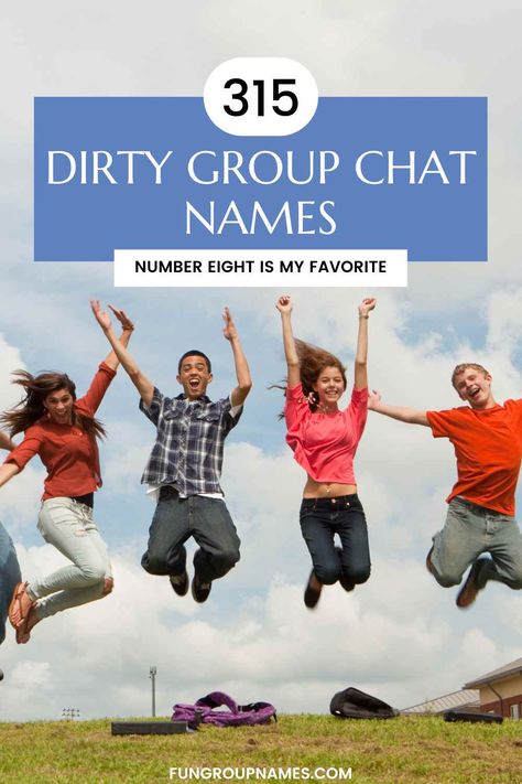 Explore 315+ inappropriate group chat names. Cheeky, risqué, and downright bold—find the perfect fit for your daring group! Funny Grp Names, Groupchat Names For 3 People Funny, Cursed Group Chat Names, Roommate Groupchat Names, Dark Group Chat Names, Groupchat Names For 3 People, Mexican Group Chat Names, Funny Gc Names For 3, 4 Person Group Chat Names