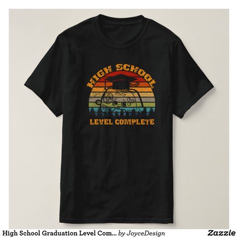 School Shirt Designs, Unique Graduation Gifts, Graduation Thank You Cards, Senior Gifts, Gamer T Shirt, Print Ideas, Clothing Designs, High School Graduation, Graduation Party Decor