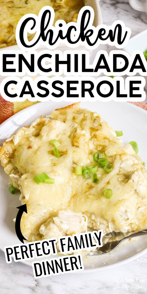 Baked Chicken Burritos, Smothered Baked Chicken, Green Chile Chicken Enchilada Casserole, Easy Enchilada Casserole, Easy Chicken Enchilada Casserole, Cheesy Chicken Casserole, Corn Dip Recipes, Green Chile Chicken Enchiladas, Green Chile Chicken