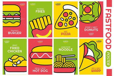 Fast Food Color Palette, Food Color Palette, Food Colors Palette, Fast Food Poster, Chicken Poster, Pizza Logo, Halloween Flyer, Palette Design, Christmas Flyer