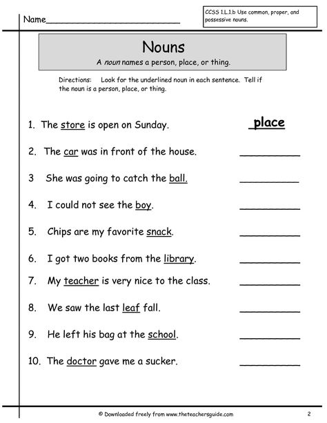 Nouns Worksheets For First Grade Nouns Worksheet Kindergarten, Nouns First Grade, Common Nouns Worksheet, Nouns Exercises, Nouns And Verbs Worksheets, Proper Nouns Worksheet, Worksheets For Class 1, Common And Proper Nouns, Possessive Nouns