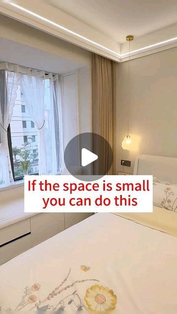 Small Bedroom Lighting Ideas Ceilings, Ceiling Lights Bedroom Aesthetic, Small Bedroom Ceiling Design Modern, Room With Big Windows Bedrooms, Small Bedroom With Balcony, Bedroom Lighting Ideas Ceiling Small Rooms, Mandir Decoration Ideas At Home, Mandir Ideas For Small Space, Rustic Basement Bar