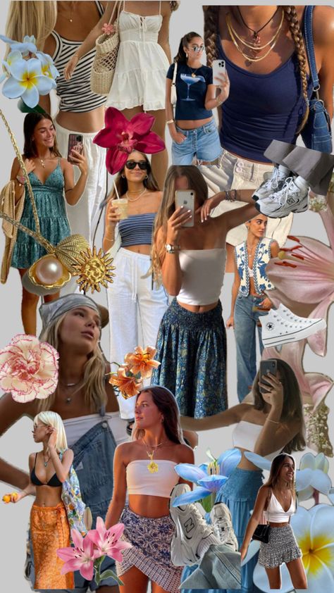 Clothing Sketches, Beach Fits, Italy Outfits, Outfit Collage, Outfit Inspo Casual, Spring Fits, Tween Outfits, Swaggy Outfits, Vacation Outfits