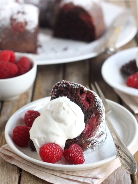 Chocolate Sour Cream Bundt Cake, Chocolate Raspberry Bundt Cake, Sour Cream Bundt Cake, Raspberry Bundt Cake, Baking Lessons, Completely Delicious, Baking Journal, Chocolate Bundt, Chocolate Bundt Cake