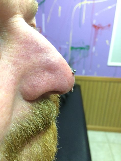 Side view of the rhino nose piercing! Rhino Piercing Nose, Crazy Piercings, Side Nose, Rhino Piercing, Face Piercings, Piercing Nose, Body Modifications, Cartilage Piercing, S Tattoo