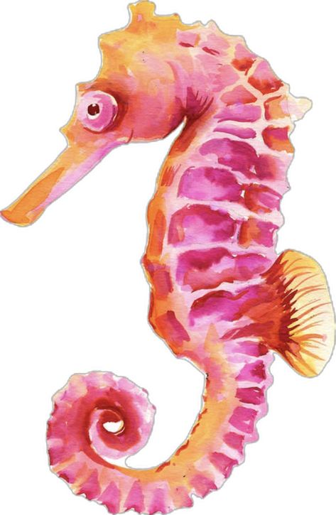 Watercolor Art Of Animals, Seahorse Oil Painting, Sea Horse Painting Acrylics, Seahorse Watercolor Painting, Beach Art Drawing, Sea Animals Painting, Watercolor Horseshoe, Marine Life Fashion, Sea Horse Painting