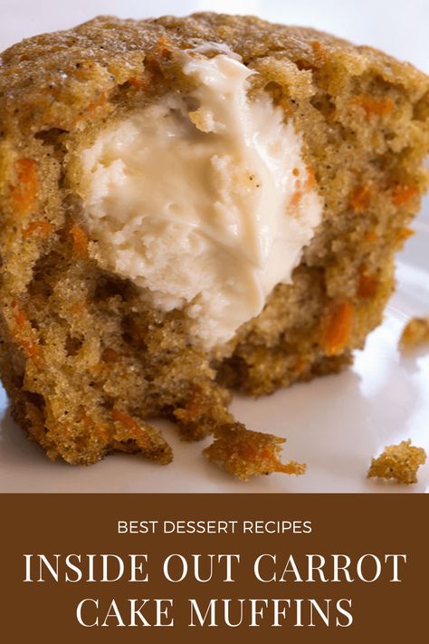 Inside-Out Carrot Cake Muffins Recipe Video Mcdonalds Carrot Muffins Recipe, Best Carrot Muffins Recipe, Carrots Cake Muffins, Carrot Cheesecake Muffins, Tim Hortons Carrot Muffins Recipe, Moist Carrot Cake Muffins, Best Carrot Muffins Moist, Jumbo Carrot Cake Muffins, Joanna Gaines Muffins