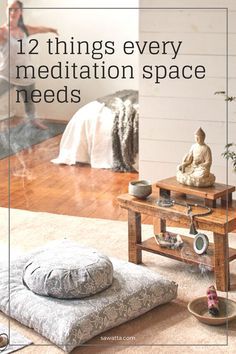 Diy Meditation Space, Yoga Room Ideas, Zen Yoga Room, Yoga Nook, Home Meditation Room, Reiki Room Ideas, Home Meditation Space, Zen Meditation Room, Room Ideas Diy