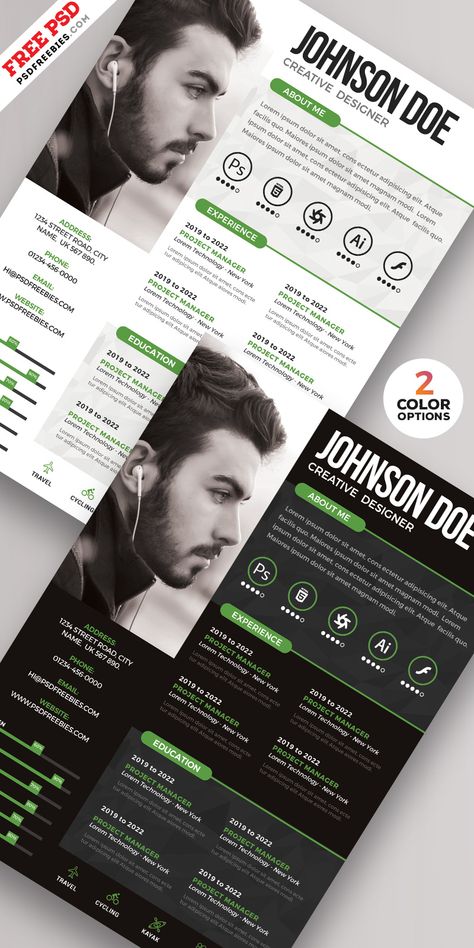 Graphic Designer Resume Template, Creative Resume Design, Best Free Resume Templates, Graphic Resume, Cv Original, Resume Design Free, Cv Inspiration, Graphic Design Cv, Creative Cv Template