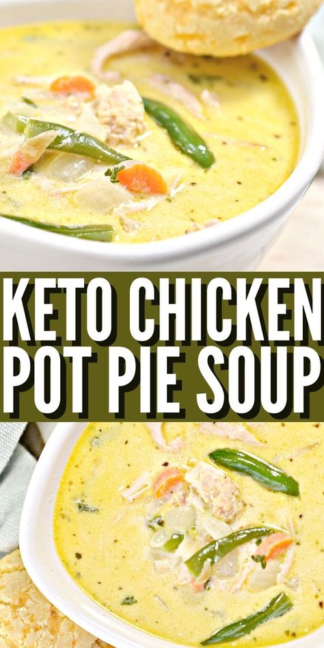 Keto Chicken Pot Pie Soup, Keto Chicken Pot Pie, Chicken Pot Pie Soup Recipe, Pot Pie Soup Recipe, Low Carb Soup Recipes, Chicken Pot Pie Soup, Pot Pie Soup, Low Carb Soup, Keto Recipes Dinner