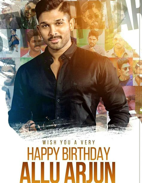 Happy Birthday Allu Arjun Images, Advance Birthday Wishes, Birthday Images Hd, Happy Birthday Icons, Dj Movie, Happy Birthday Status, Indian Army Wallpapers, Allu Arjun Images, Birthday Icon