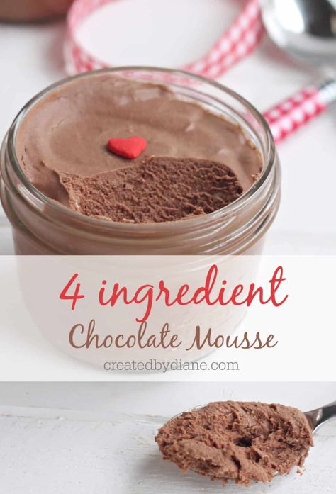 4 ingredient chocolate mousse createdbydiane.com Moose Dessert, Barbie Outfits Ideas, Moose Recipes, Chocolate Mousse Desserts, Easy Chocolate Mousse, Chocolate Mousse Recipe, Mousse Dessert, Barbie Outfits, Gf Desserts