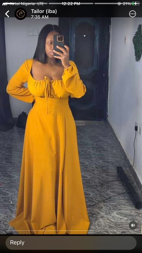 Milk Maid Dress, Yellow Maternity Dress, Simple Dress Styles, Milk Maid, Modest Dresses Fashion, Classy Gowns, Chic Dress Classy, Elegant Outfit Classy, Dinner Dress Classy