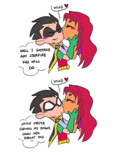 Robin X Starfire Comic, Robin X Starfire Pregnant, Starfire And Robin Fanart Kiss, Star Fire And Robin Fanart, Nightwing And Starfire Fanart, Starfire And Robin Fanart, Robin X Starfire Fanart, Starfire And Robin Matching Pfp, Robstar Fanart