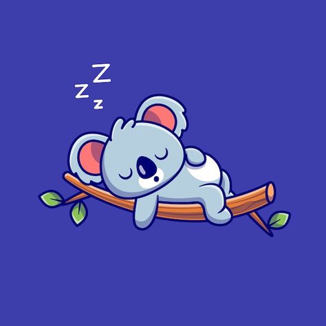 Cute koala sleeping on the tree cartoon ... | Free Vector #Freepik #freevector #nap #lazy #koala #cute-koala Rocket Cartoon, Owl Background, Koala Drawing, Cartoon Koala, Rock Animals, Cute Panda Cartoon, Illustration Animals, Panda Drawing, Cartoon Clip