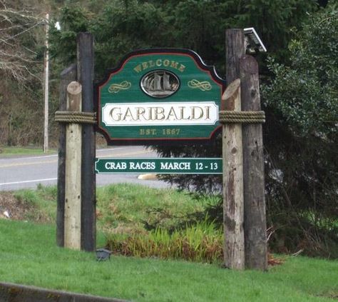 Garibaldi Oregon, Oregon Aesthetic, Oregon Waterfalls, Rockaway Beach, Evergreen Forest, Entrance Sign, Us Road Trip, Covered Bridges, Oregon Coast