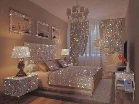 Living Room Partition Wall Design, Bling Bedroom, Partition Wall Design, Glitter Bedroom, Graphic Collage, Room Partition Wall, Room Divider Ideas, Bedroom Decor For Women, Glam Bedroom Decor