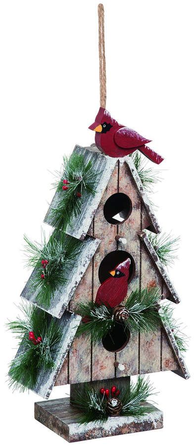 Christmas Birdhouse, Christmas Birdhouses Ideas, Birdhouse Painting Ideas Christmas, Cardinal House Diy, Cardinal Crafts, Christmas Bird Houses, Christmas Bird House Decoration, Winter Birdhouse, Christmas Bird Houses Zazzle