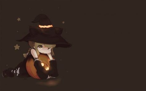 Cute Baby Girl and Pumpkin Halloween. Wallpaper For Girls Aesthetic, Halloween Wallpaper Laptop Backgrounds, Aesthetic Halloween Pfp, Halloween Pfp Aesthetic Anime, Halloween Desktop Wallpaper, Witch Wallpaper, Halloween Wallpaper Iphone Backgrounds, Halloween Wallpaper Cute, Anime Witch