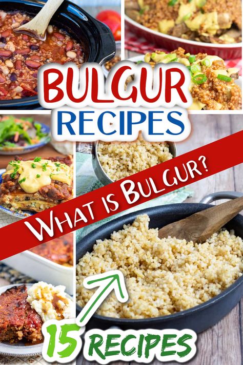 Although bulgur is not as well known as other grains like rice, barley, and quinoa, it is by far my favorite due to its versatility. Let me show you why with this guide explaining what bulgur is and how to cook and use it in recipes. Bulgar Recipes, Bulgur Wheat Recipes, Bulgur Recipes, Easy Crepe Recipe, Bulgur Wheat, Roll Ups Recipes, Wheat Recipes, Vegan Side Dishes, Quinoa Recipes