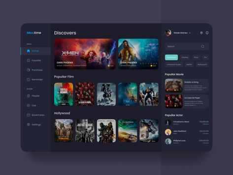 Movies Website Design, Movie Website Design, App Dashboard, Movie Design, Ui Design Dashboard, Movie App, Movie Website, Directory Design, Web Video