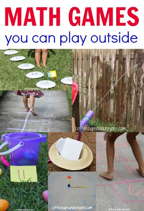 Outdoor Math Games, Math Camp, Kindergarten Math Games, Games For, Water Games For Kids, Maths Games, Activities Outdoor, Math Activities For Kids, Games Outdoor