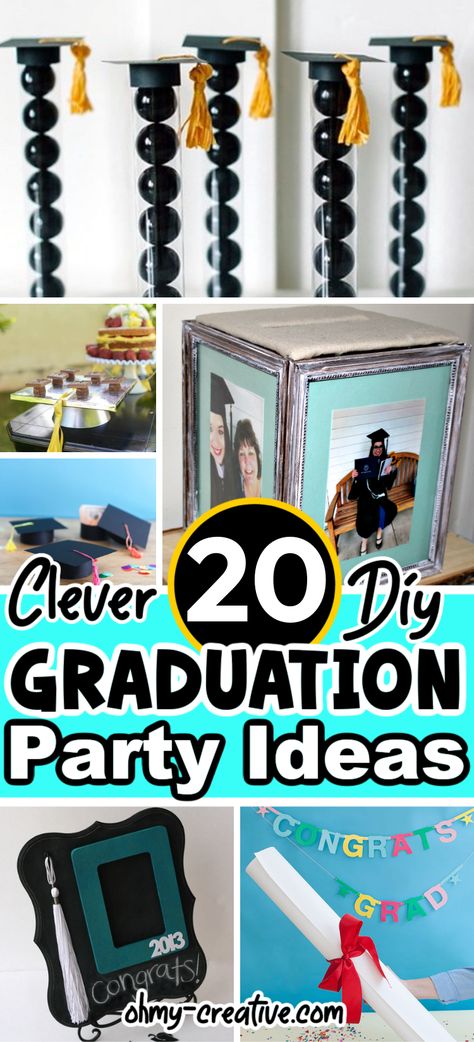 Save yourself time and money with these DIY Graduation Party Ideas. All of them are so unique and beautiful that they rival anything you can buy at the store. Diy Graduation Party Ideas, Diy Graduation Party, Graduation Party Desserts, Craft Trends, Advice For The Graduate, Easy Party Favor, Graduation Party Diy, Diy Graduation, Graduation Party Themes