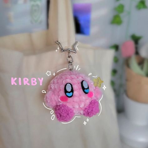 kirby keychain ☆ ₊˚˶• ༝💗 •˶ ☆‧₊˚ This kirby was soo quick to make ( minus the felt, that took me quite a bit hahah) and he was simple, but ugh I loveee how he came out!!🥹💗 I'm planning to make more for markets, he's j too cute. ☆ Pattern: @sweetbriecreations ☆ ☆ ☆ 💌 #crochet #amigurumi #kirby #crochetkirby #cutekeychains #crochetkeychains #amigurumikirby #kirbycrochet #cutekirby #aesthetic #kawaiicrochet #cutecrochet #crochetinspiration #yarn #crochetaddicts Crochet Kirby Keychain, Chemistry Crochet Pattern Free, Pokemon Crochet Keychain, Cute Mini Crochet Ideas, Kirby Crochet Pattern Free, Kirby Crochet Pattern, Crochet Market Ideas, Kirby Pattern, Plush Yarn Crochet