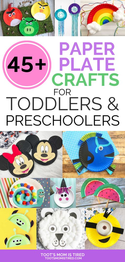 Paper Plate Crafts For Toddlers, Plate Craft Ideas, Craft Ladybug, Arts And Crafts For Kids Toddlers, Paper Plate Art, Easy Preschool Crafts, Paper Plate Craft, Paper Plate Crafts For Kids, Crafts For Toddlers