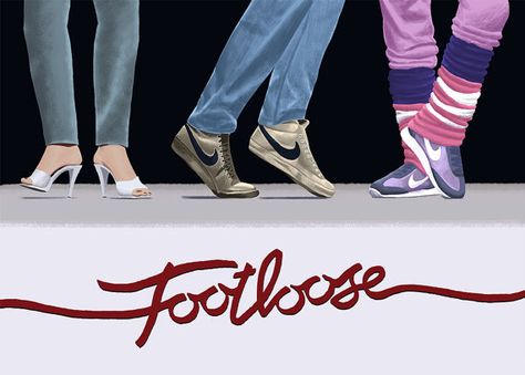 Footloose Aesthetic, Footloose Poster, Footloose Costumes, Footloose Musical, Fair Decorations, Footloose Movie, 1980s Movie Posters, Dance Portraits, Movie Illustration