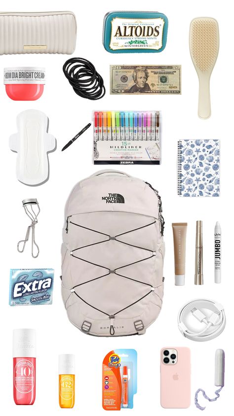 School Bags For Girls, Summer Fridays, Clean Girl, School Bag, Middle School, The North Face, The Balm, The Originals, Purple