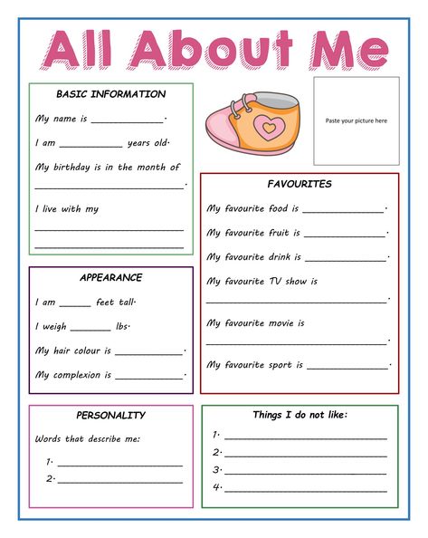 All About Me Template High School, All About Me High School, All About Me Template Aesthetic, All About Me Aesthetic, Slam Book Questions, Introduce Yourself Template, All About Me Template, Printable All About Me, Its All About Me