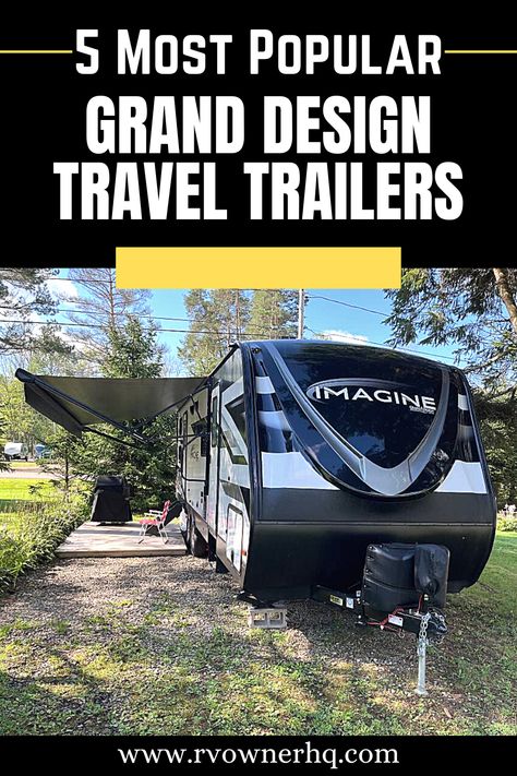 Grand Design is one of the best travel trailer brands on the market, thanks to its quality construction, innovative layouts, user-friendly features, and value for the money. If you’re considering purchasing a Grand Design though, you might be wondering which travel trailers are their best. If this sounds like you, you need to check out our blog post! Because we did extensive research and industry outreach to determine the best and most popular Grand Design travel trailers. Travel Trailer Toy Hauler, Imagine Grand Design Travel Trailer, Big Rv Luxury Rv, Grand Design Rv, Rv 10 Airplane, Best Travel Trailers, Destination Rv Trailers, Travel Trailer Decor, Trailer Decor