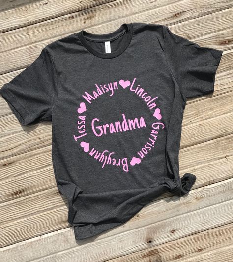 A personal favorite from my Etsy shop https://www.etsy.com/listing/599046953/grandma-and-mom-tee-mothers-day-mom-tee Shirt Ideas Vinyl, Funny Grandma Shirts, Grandparents Shirt, Nana Shirts, Grandma Shirts, Vinyl Shirts, Mom Tees, Mothers Day Shirts, Diy Shirt