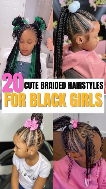 Looking for the perfect back-to-school hairstyle? Check out our list of 20 cute braided hairstyles that are sure to make your daughter stand out! School Hairstyles Braids Black, Hairstyles For School With Braids, Teen Braids Hairstyles, Back To School Cornrow Hairstyles, Quick Little Black Girls Hairstyle, Girls Braided Hairstyles Kids Black, Teen Braided Hairstyles Black, Kids Braided Hairstyles African American, Quick Braided Hairstyles For Kids