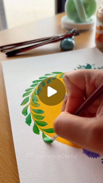 Gouache Art Easy, Floral Painting Videos, Gouache Flowers, Art Trends, Art Therapy, Gouache Painting, Art Videos, Floral Art, Feel Good