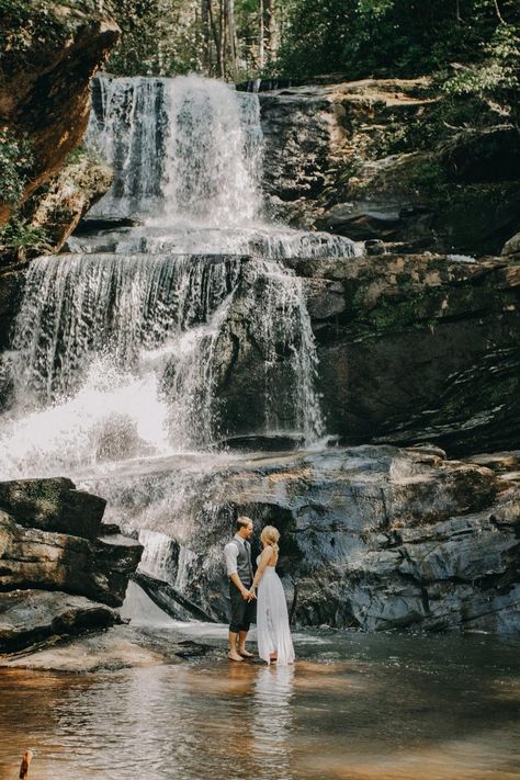 Smoky Mountains Elopement, Waterfall Elopement Photography, Asheville Nc Elopement, Smoky Mountain Wedding Elopements, Smoky Mountains Wedding, Mountain Vow Renewal Ideas, Elopement Ideas Mountain, Smoky Mountain Wedding Photos, Smokey Mountain Wedding Elopement