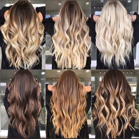 Blonde Long Hairstyles, Balayage Brown To Blonde, Balayage Brown, Brown Ombre Hair, Long Face Hairstyles, Balayage Blonde, Balayage Color, Types Of Hair, Long Hair Color