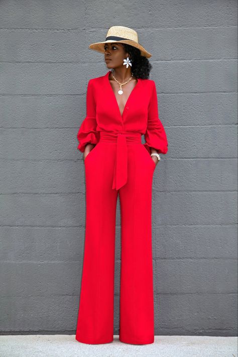 Classy Jumpsuit, Style Pantry, Jumpsuit Outfits, Jumpsuit Elegant, Woman Suit Fashion, فستان سهرة, Red Jumpsuit, Jumpsuit Fashion, African Fashion Dresses