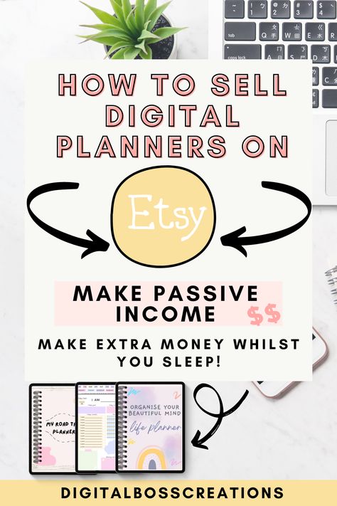 How To Make A Digital Journal To Sell, Selling Digital Planners On Etsy, Making Planners To Sell, Creating Digital Planner, Digital Art Selling, Selling Planners On Etsy, Easy Digital Products To Sell, Digital Things To Sell, Best Selling Digital Products On Etsy