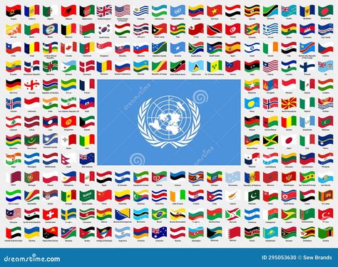 United Nations Countries, Un Flag, All World Flags, United Nations Flag, United Nations Organization, World Country Flags, World Map With Countries, United Nation, World Flags