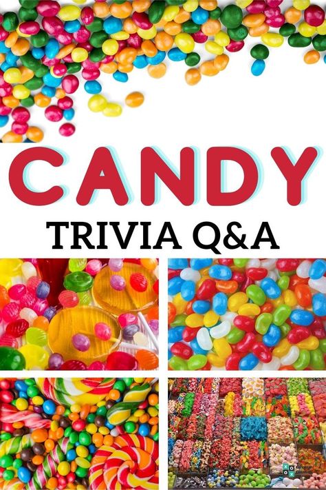 37 Candy Trivia Questions and Answers Candy Bar Trivia Game, Name That Candy Bar Game, Candy Bar Games For Parties, Trivia Night Questions And Answers, Candy Trivia Questions And Answers, Candy Theme Games, Candy Games For Parties, Trivia Questions And Answers For Adults, Teenager Games