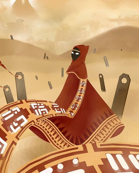 Journey Video Game Art, Journey Video Game, Journey Game Character, Journey Game Concept Art, Journey Game Wallpaper, Abzu Game Wallpaper, Journey Game Tattoo, Journey Game Art, Journey Fanart