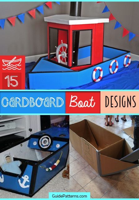 15 Cardboard Boat Designs | Guide Patterns Making A Boat Out Of Cardboard, Cardboard Box Boats, Cardboard Boats, Cardboard Boat Race, Boat Props, Kids Boat, Race Night, Cardboard Boat, Carton Diy