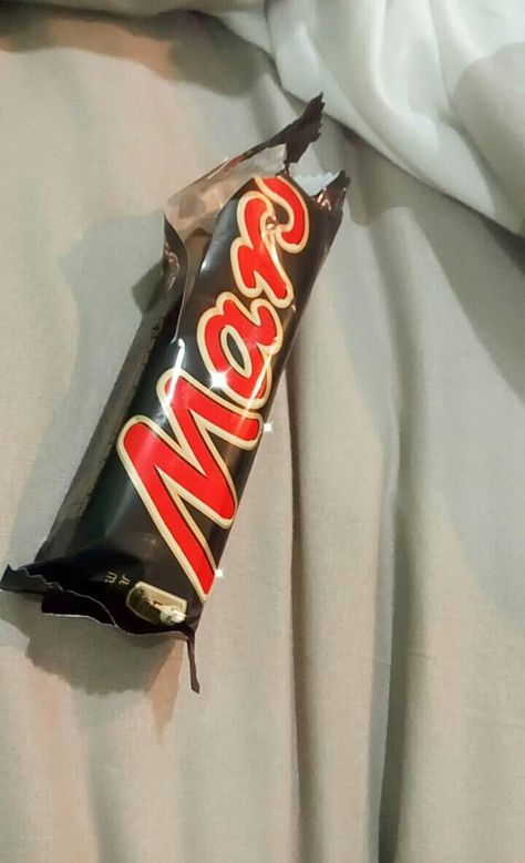 Mars Chocolate Aesthetic, Mars Chocolate Bar, Mars Chocolate, Mars Bar, Food Captions, Mirror Shot, Just The Way, Chocolate Bar, Candy Bar